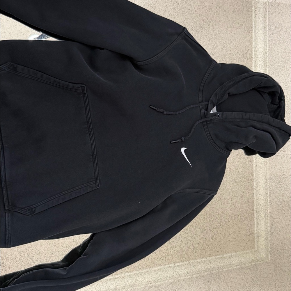 Nike Black Hoodie with White Swoosh Logo